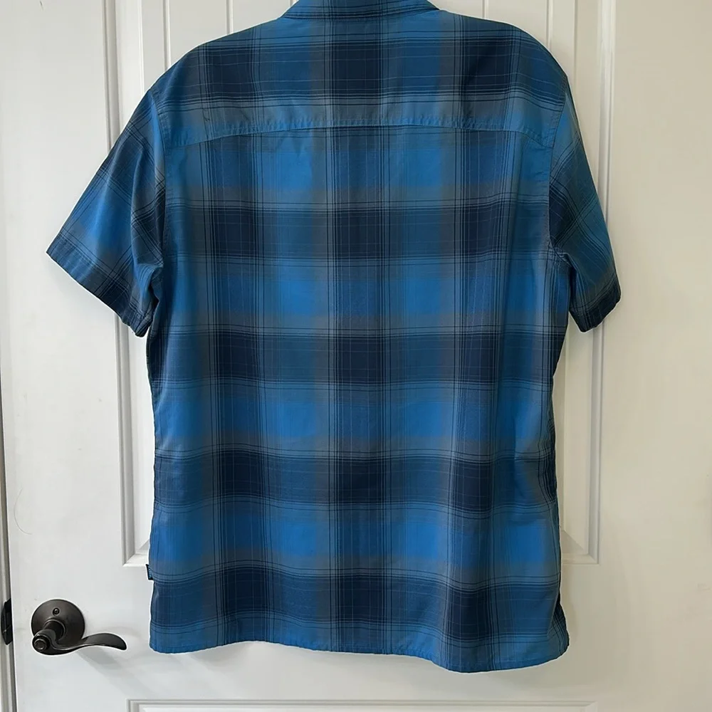 Kuhl Blue Casual Button Down Shirt with Plaid Pattern - Picture 6 of 8